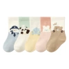 Baby socks 2025 Winter New collection: Fleece, thickened, warm, color-blocked, loose, boneless calf socks for boys, girls and babies Item Picture